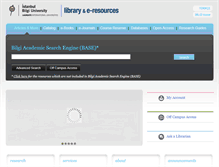 Tablet Screenshot of library.bilgi.edu.tr